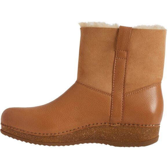 NEW Dansko McKenzie Shearling-Lined Boots - Leather in tan For Women 925 8s4 - Picture 4 of 10